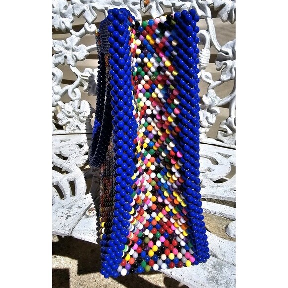 Handmade Multi-Colored Beaded Handbag EC! - Picture 9 of 12